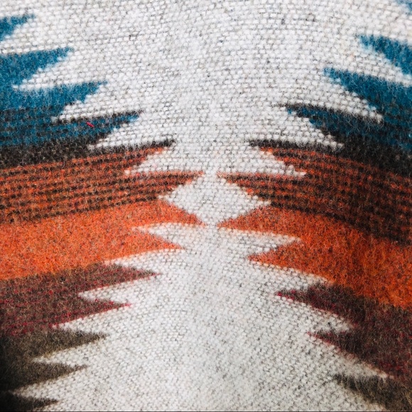 Aztec Tribal Jacket Oversized Heavy Flannel Shacket - Picture 8 of 12